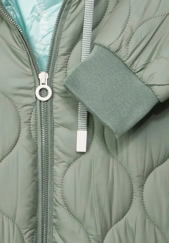201804- Light Padded Coat Sage Green - Street One