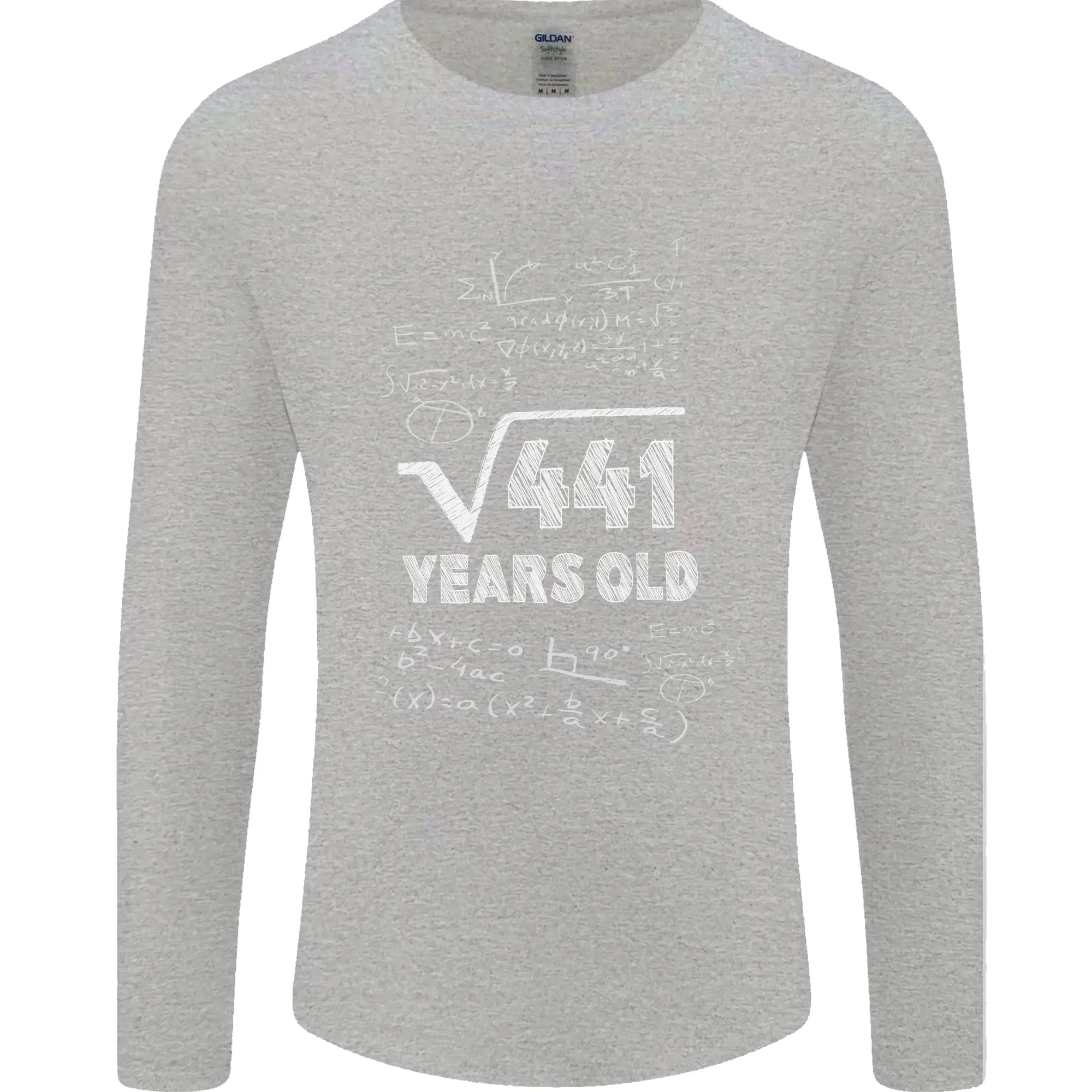 21st Birthday 21 Year Old Geek Funny Maths Mens Long Sleeve T-Shirt