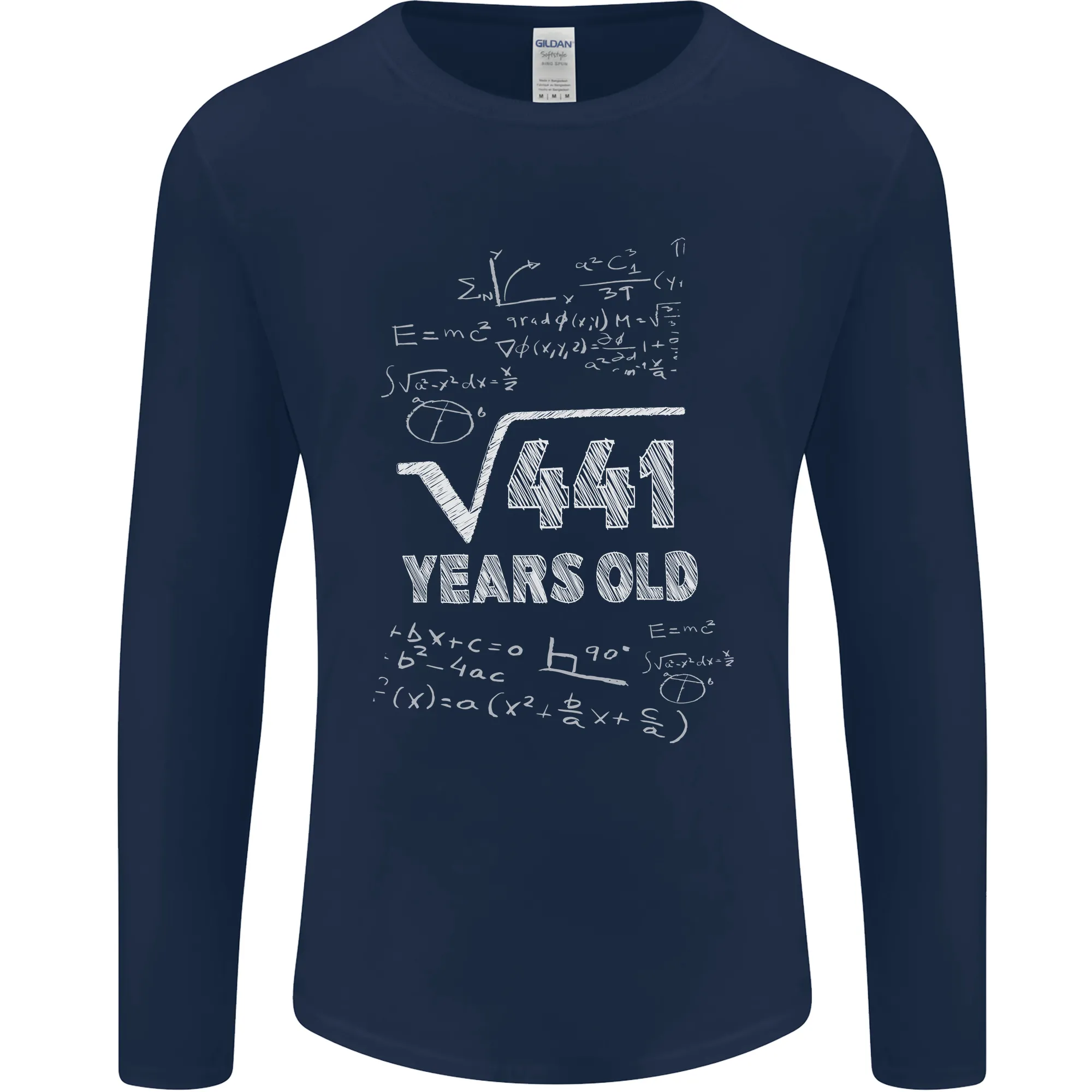21st Birthday 21 Year Old Geek Funny Maths Mens Long Sleeve T-Shirt