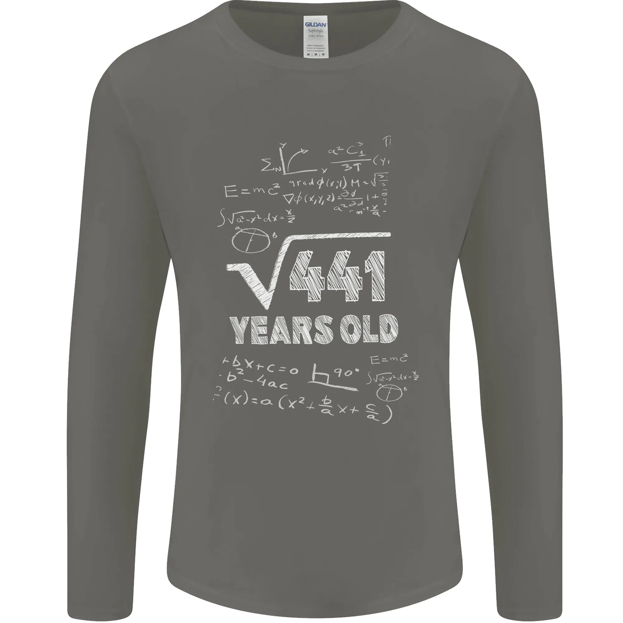 21st Birthday 21 Year Old Geek Funny Maths Mens Long Sleeve T-Shirt
