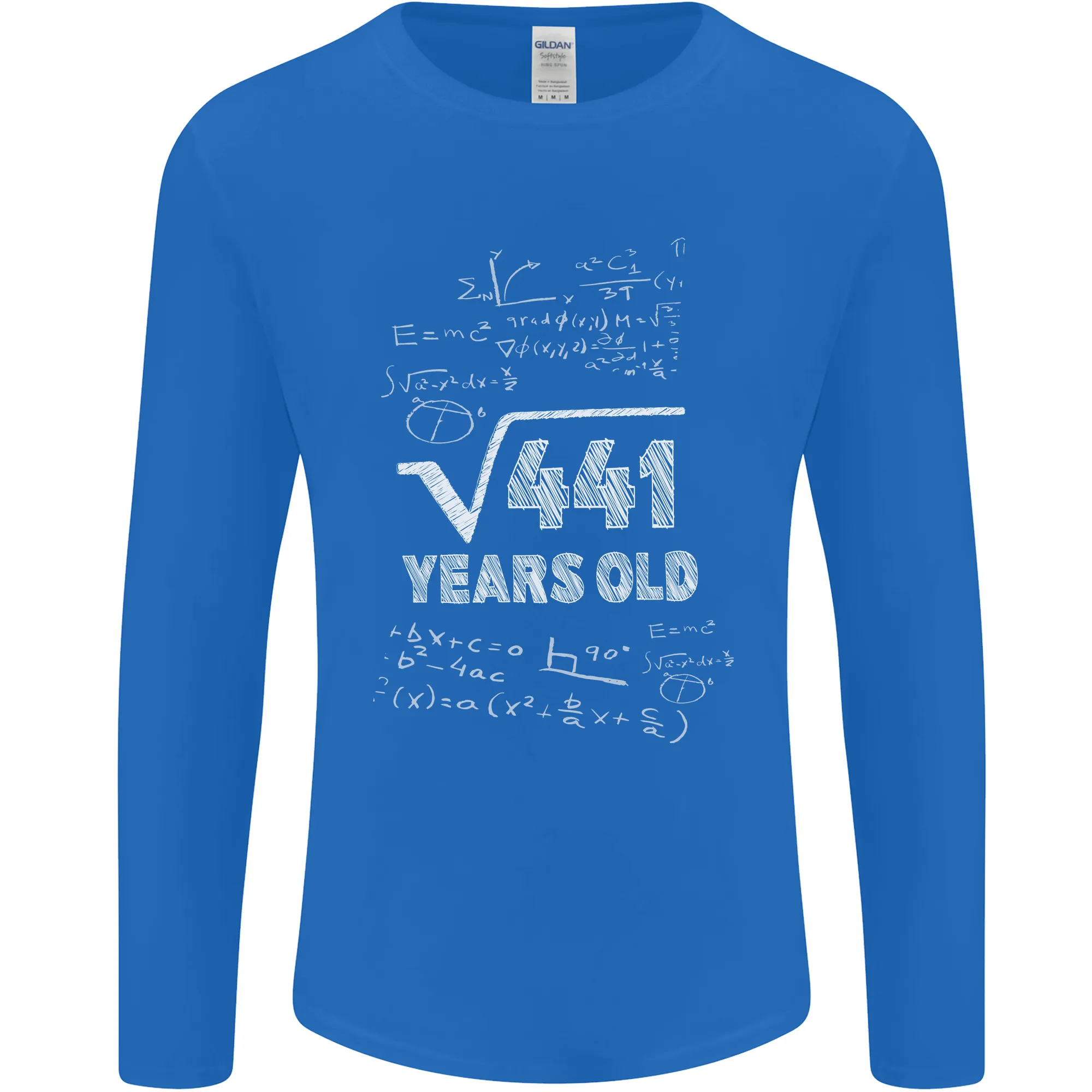 21st Birthday 21 Year Old Geek Funny Maths Mens Long Sleeve T-Shirt