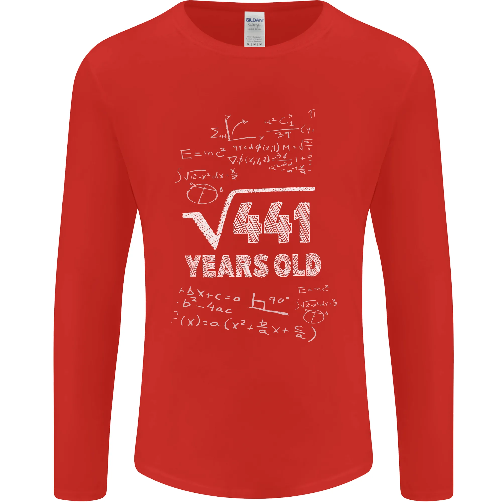 21st Birthday 21 Year Old Geek Funny Maths Mens Long Sleeve T-Shirt