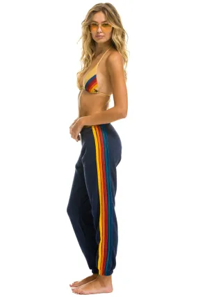 5 Stripe Womens Sweatpant Navy
