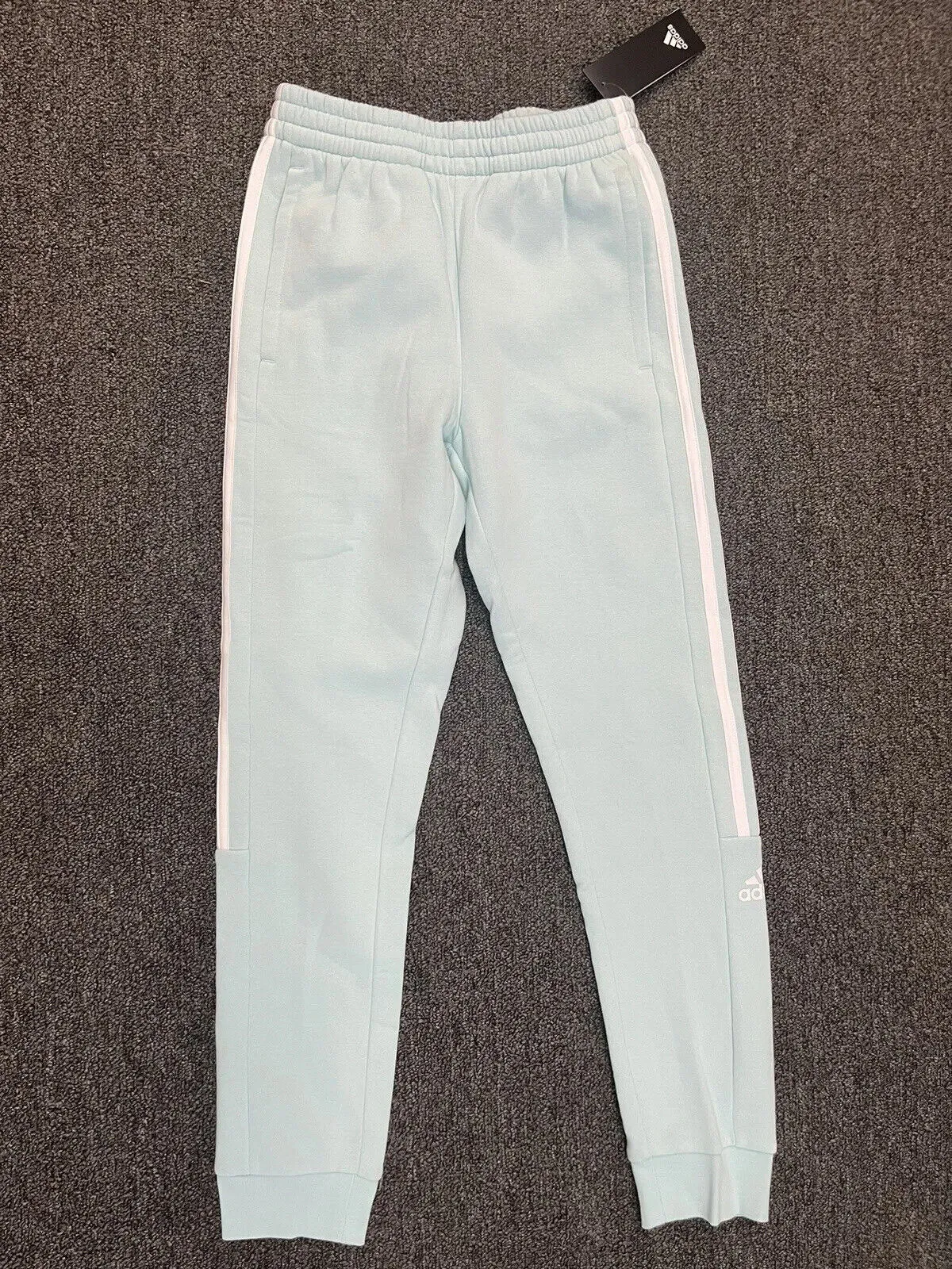 Adidas Drawstring Jogger Sweatpants Youth Girls L  Aqua Blue/Green Polyester