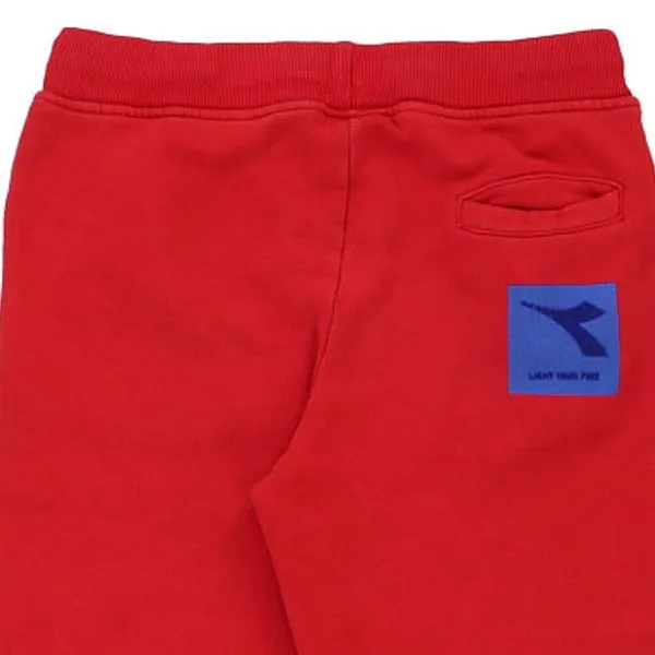 Age 10 Diadora Joggers - Medium Red Cotton