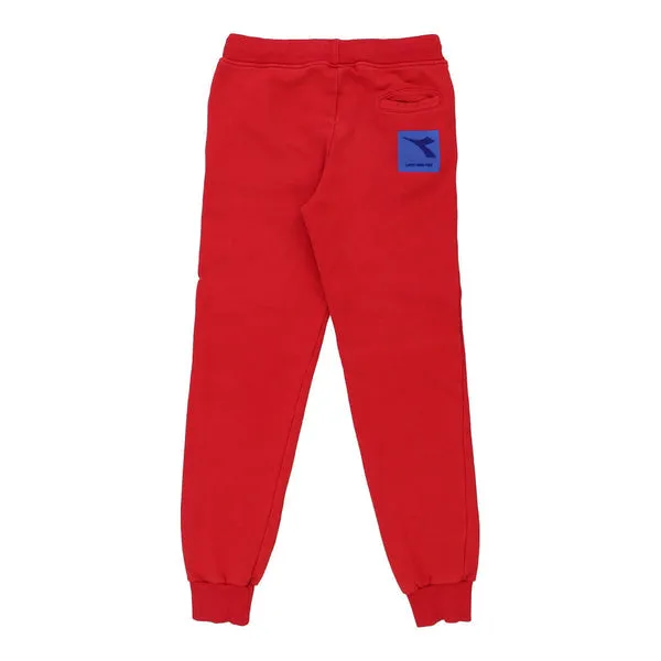 Age 10 Diadora Joggers - Medium Red Cotton