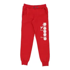Age 10 Diadora Joggers - Medium Red Cotton
