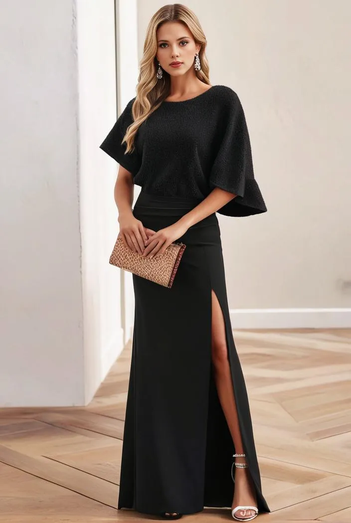 Alluring Lace Sequin Mother of the Bride Bodycon Gown