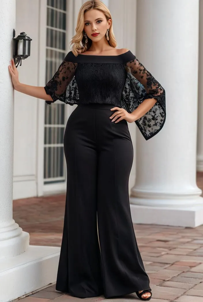 Alluring Lace Sequin Mother of the Bride Bodycon Gown