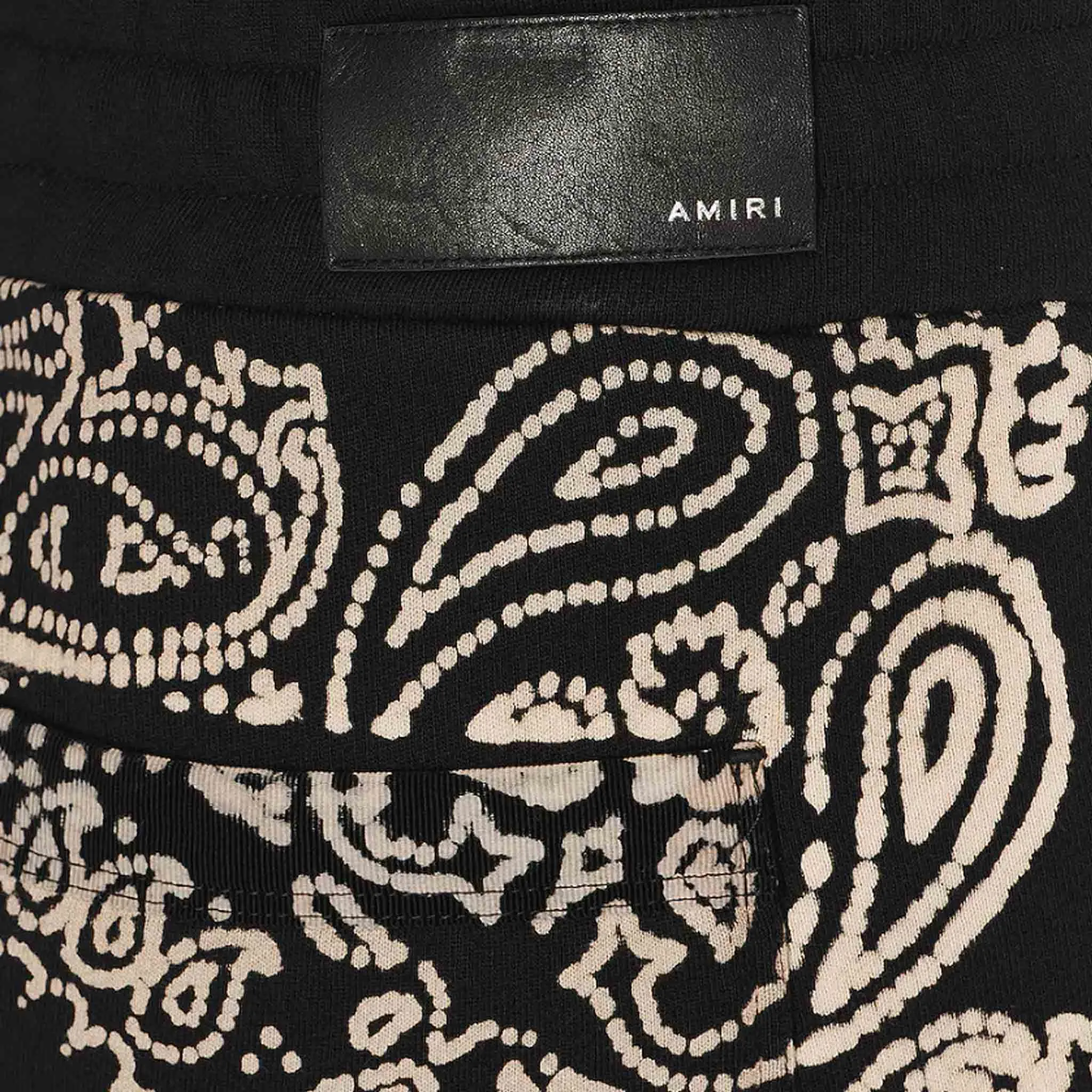Amiri Bandana Bleach Sweatpants in Black