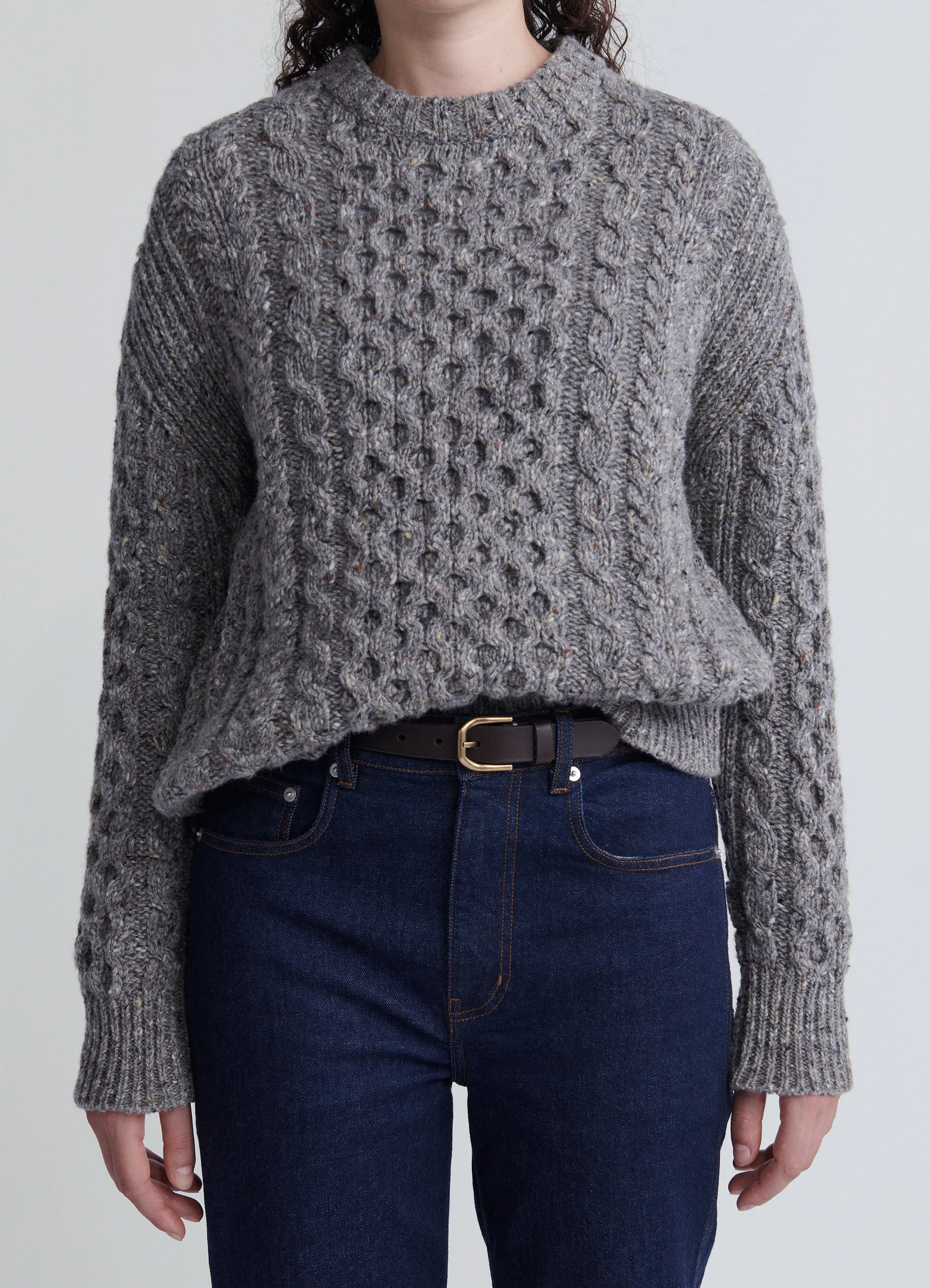 Arla Donegal Aran Crewneck in Ramor