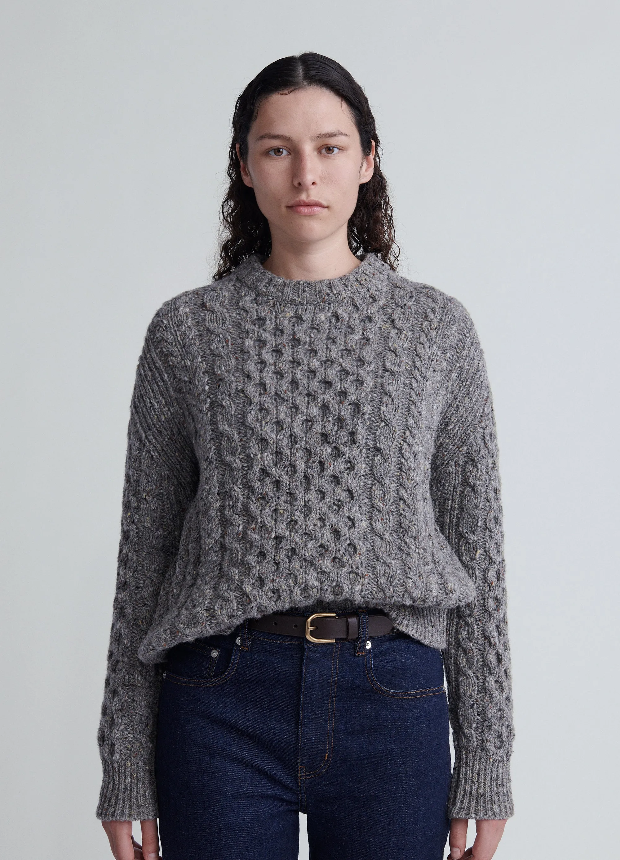 Arla Donegal Aran Crewneck in Ramor