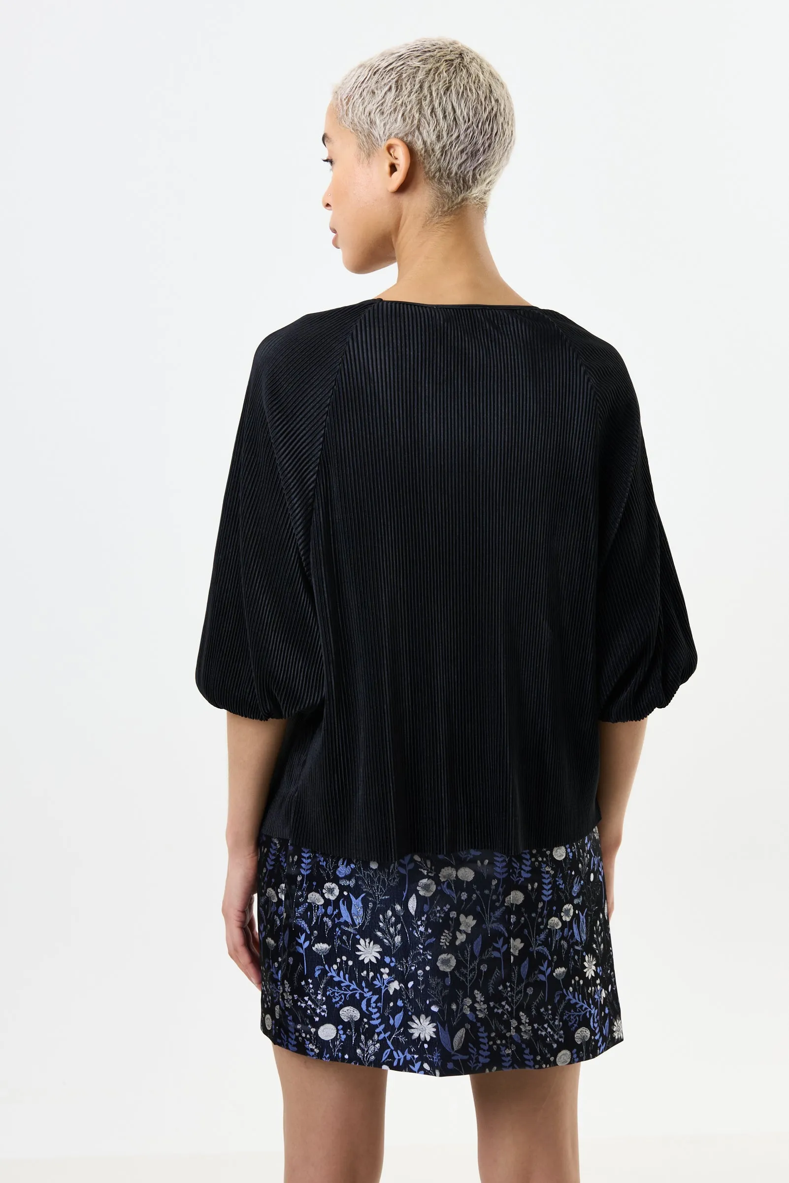 Aubin Magic Forest Jacquard Mini Skirt - Blue