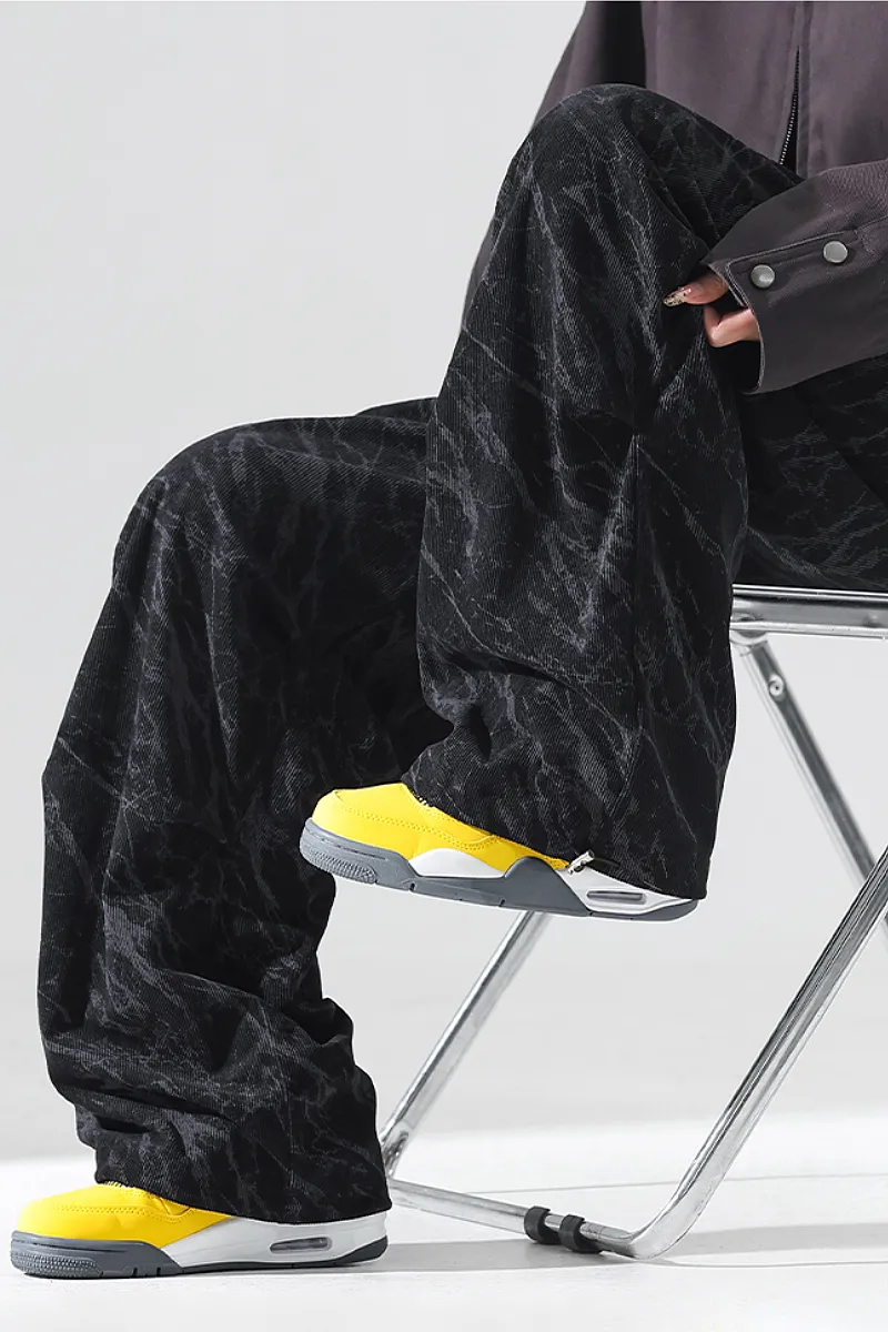 Baggy Wide-Leg Low-Rise Fleece Parachute Sweatpants