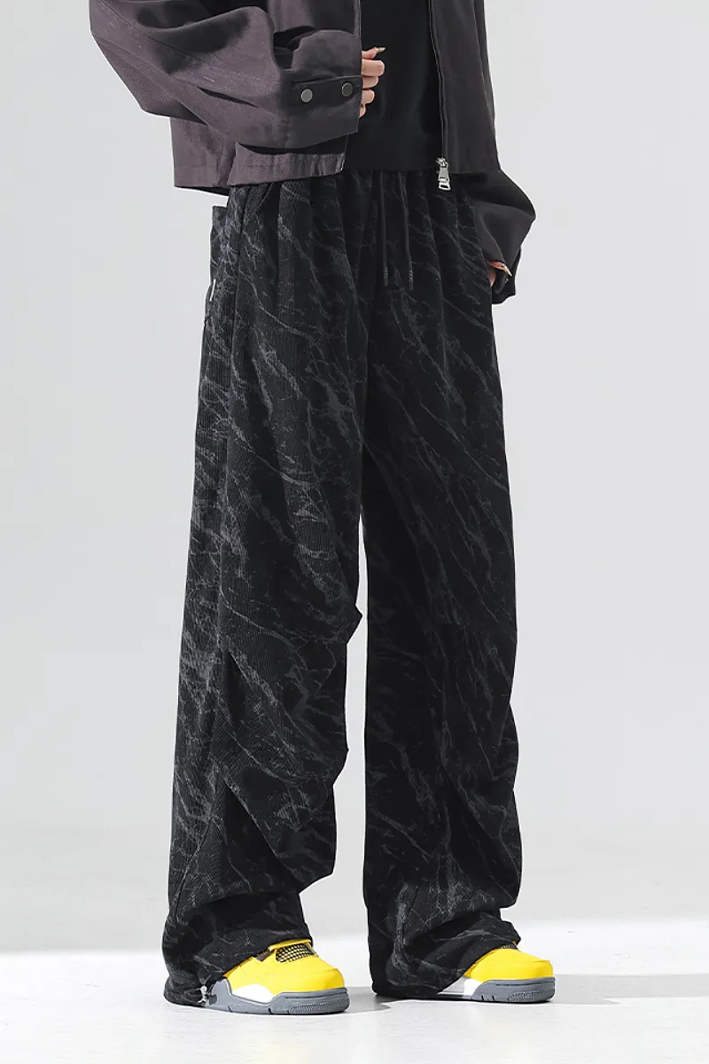 Baggy Wide-Leg Low-Rise Fleece Parachute Sweatpants
