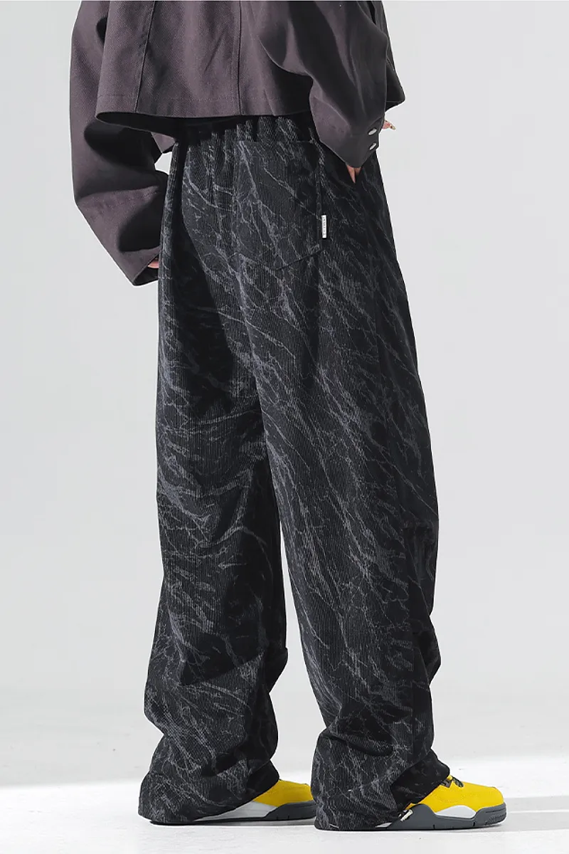 Baggy Wide-Leg Low-Rise Fleece Parachute Sweatpants