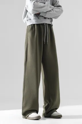 Baggy Wide-Leg Low-Rise Fleece Sweatpants