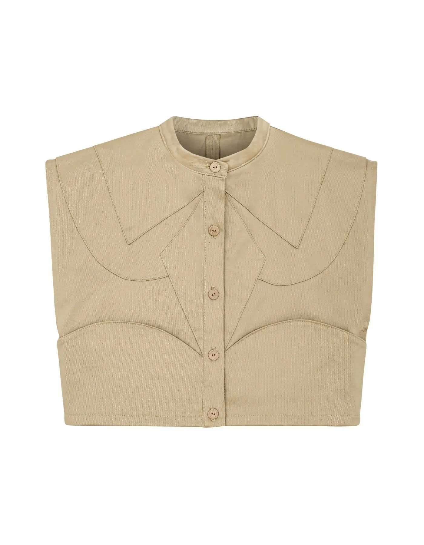 Beige short vest