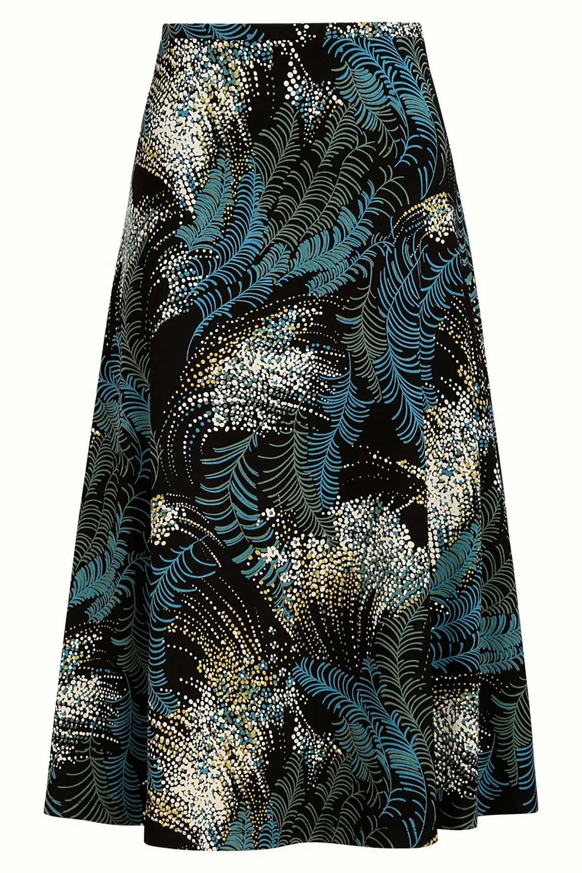 Black Juno Devon Midi Length Skirt