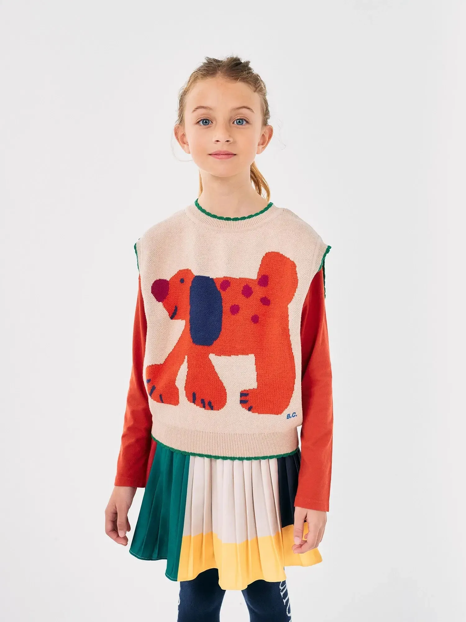 Bobo Choses Fairy Dog Jacquard Knitted Vest - 2/3Y, 4/5Y, 6/7Y, 8/9Y
