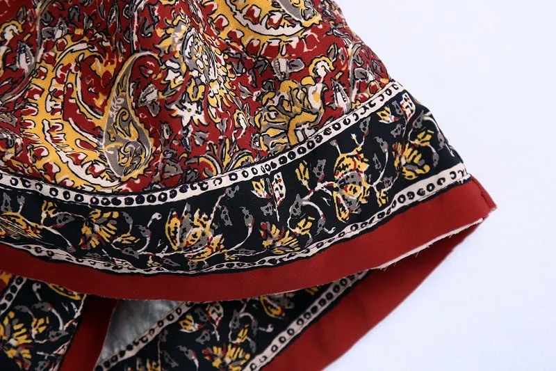 Boho Print Mini Skirt