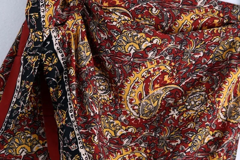 Boho Print Mini Skirt