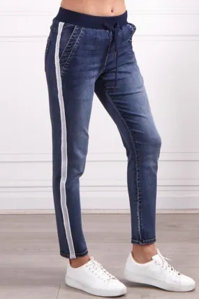 Boston Denim Joggers - Dark Blue
