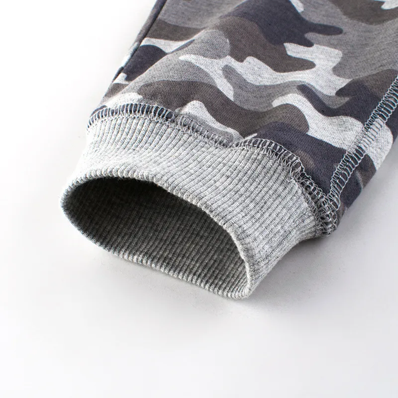 Boys Grey Camouflage Sweatpants