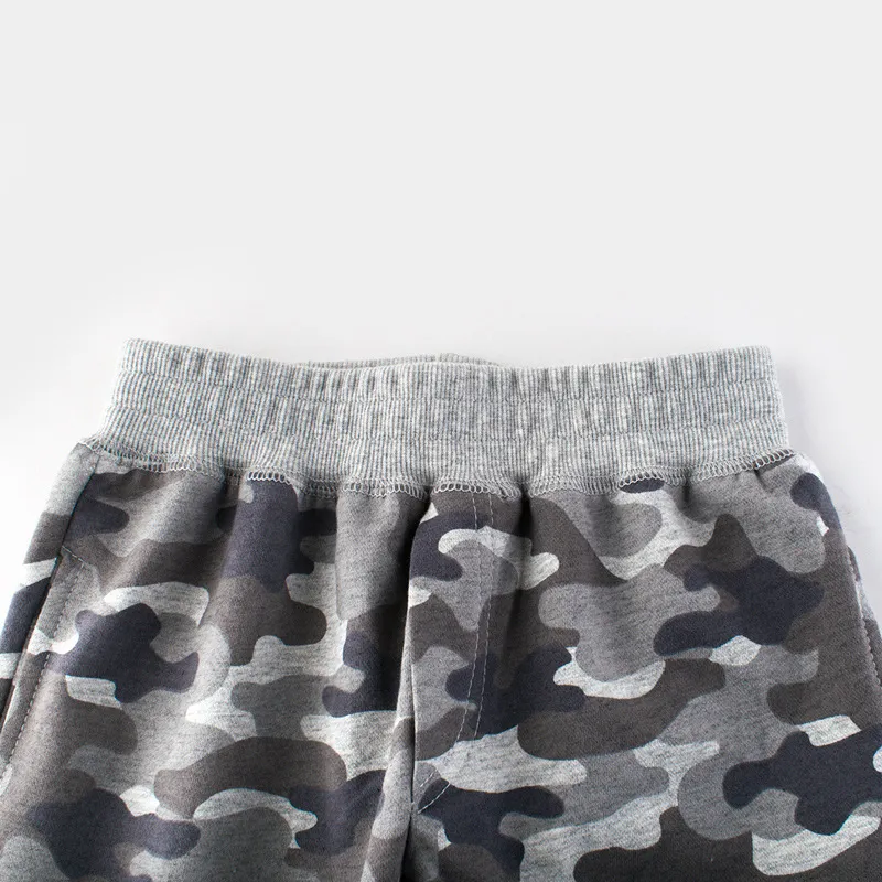 Boys Grey Camouflage Sweatpants