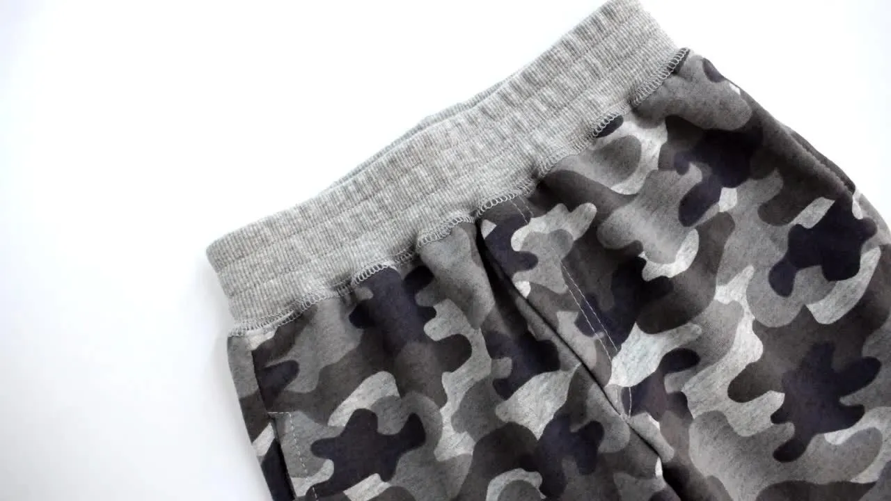 Boys Grey Camouflage Sweatpants