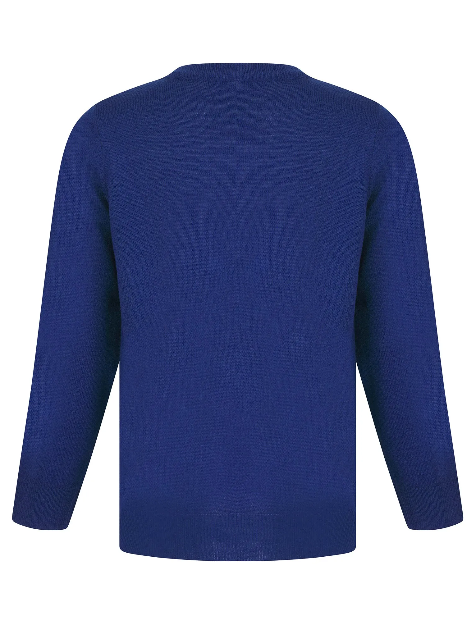 Boy's Rockin Rudolph LED Light Up Novelty Knitted Christmas Jumper in Sapphire - Merry Christmas Kids (4-12yrs)