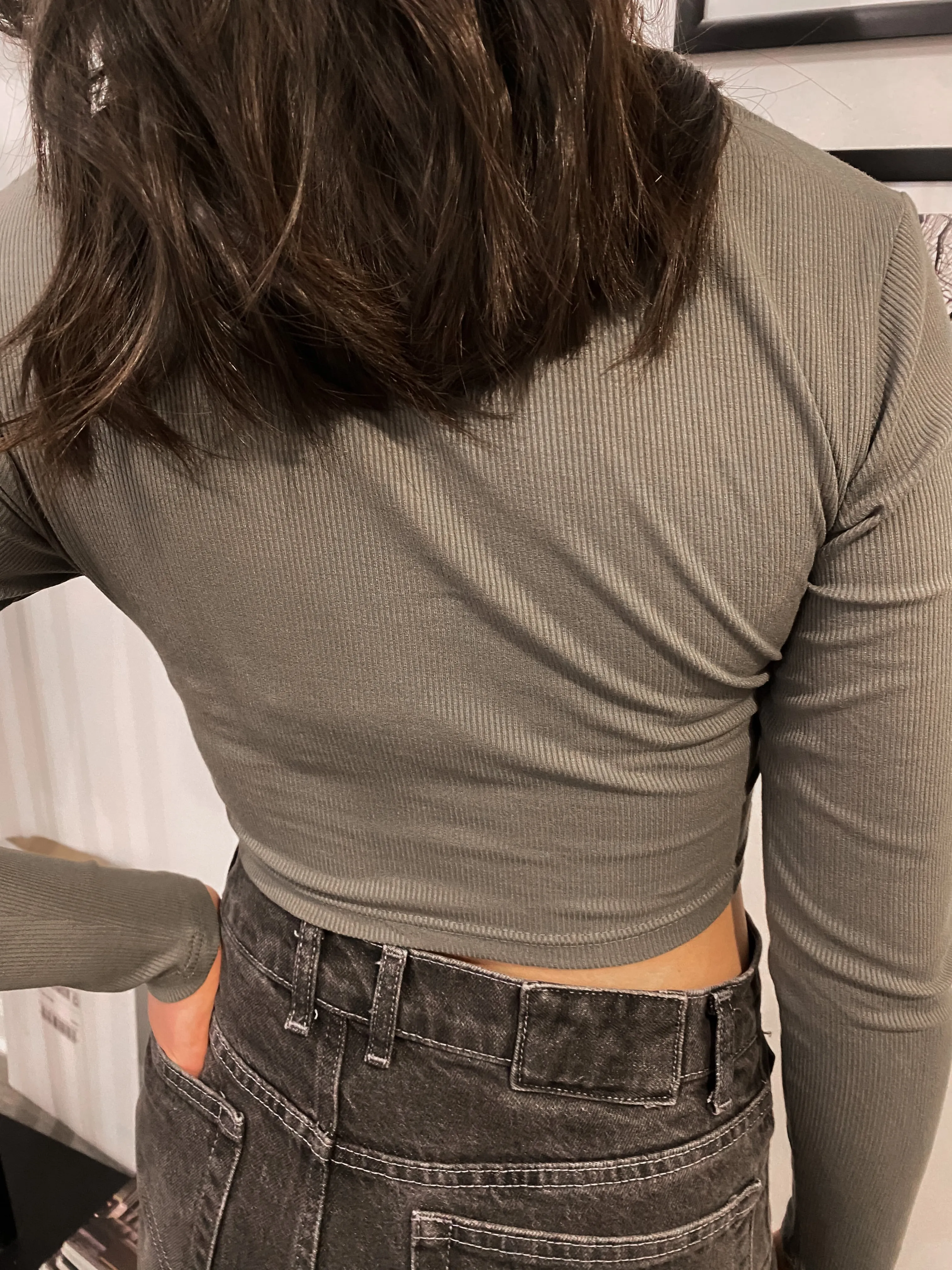 Brooke Olive Crop Top
