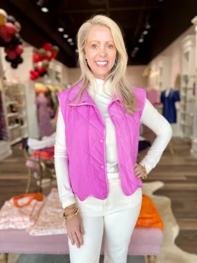 Bubblegum Quilted Vest