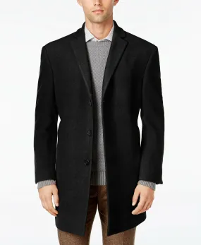 Calvin Klein Men's Prosper Slim X-Fit Overcoat Coat 40R Black Wool