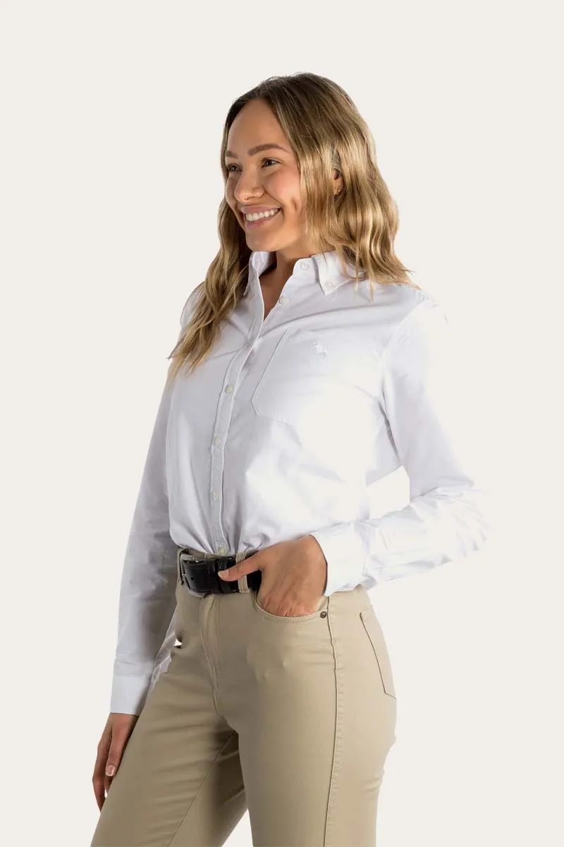 Centenary Womens Dress Shirt Semi Fitted - White