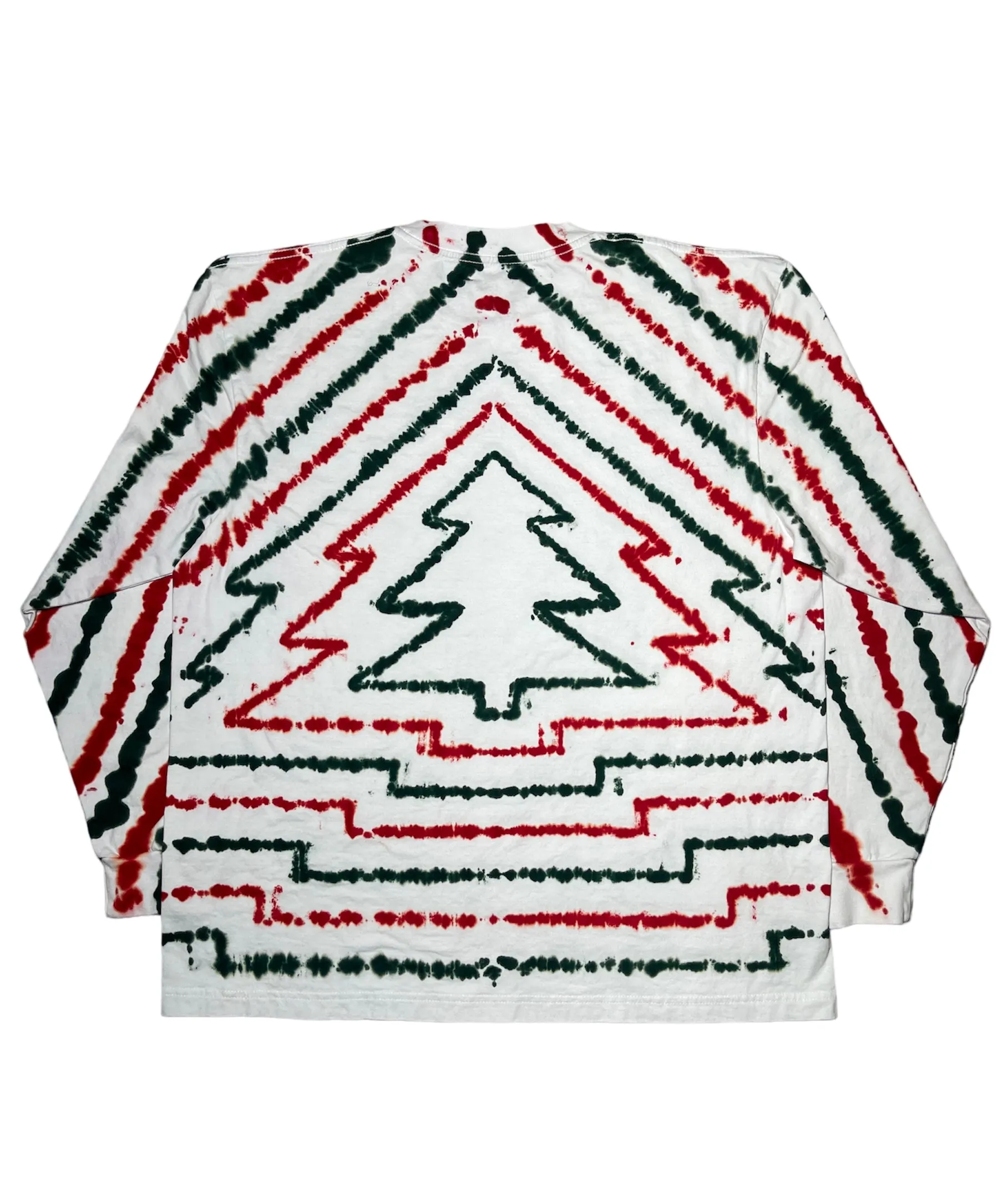 Christmas Tree Tie Dye Long Sleeve T-Shirt