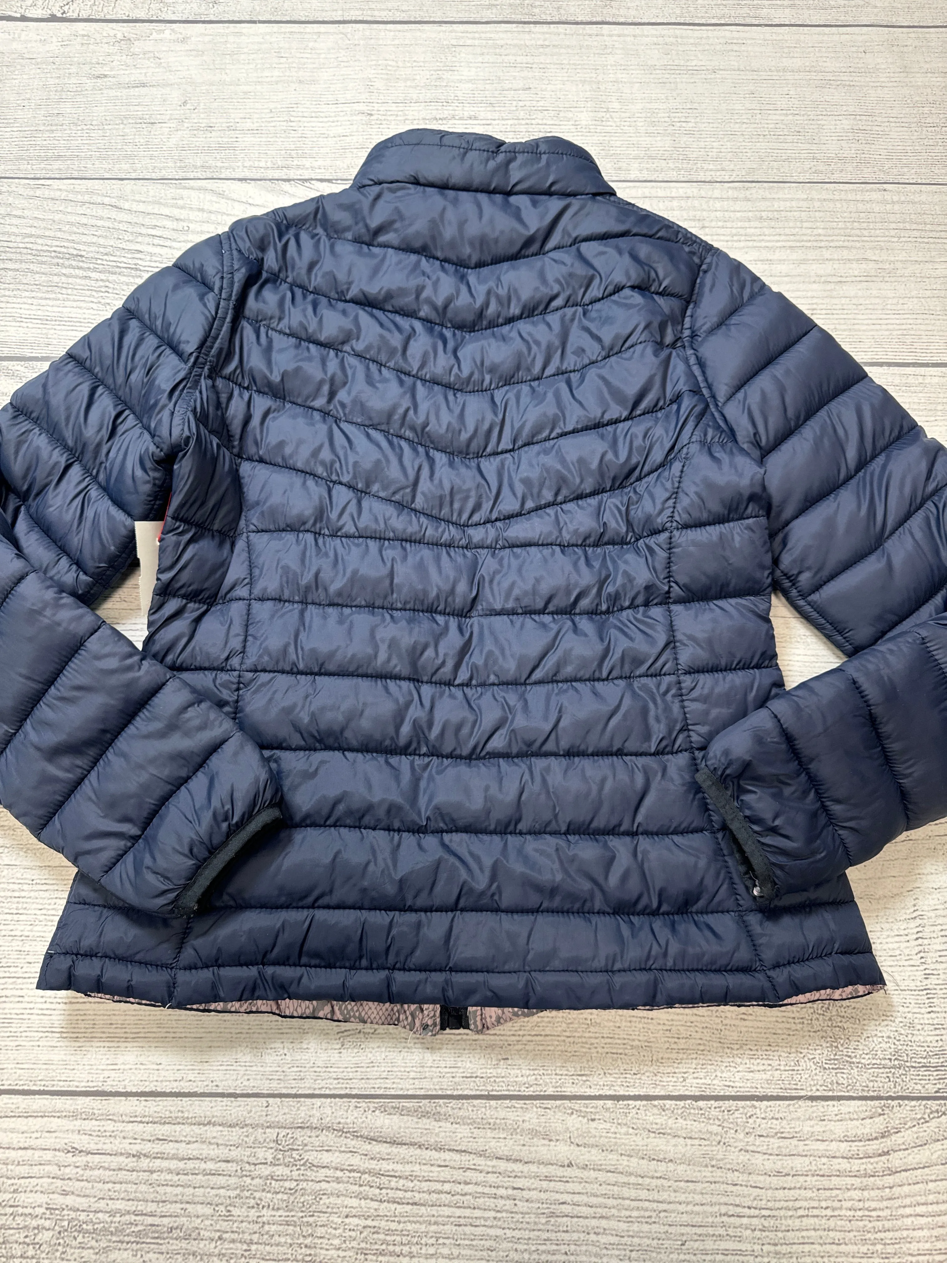 Coat Reversible Puffer & Quilted By Special One  In Blue & Pink, Size: S