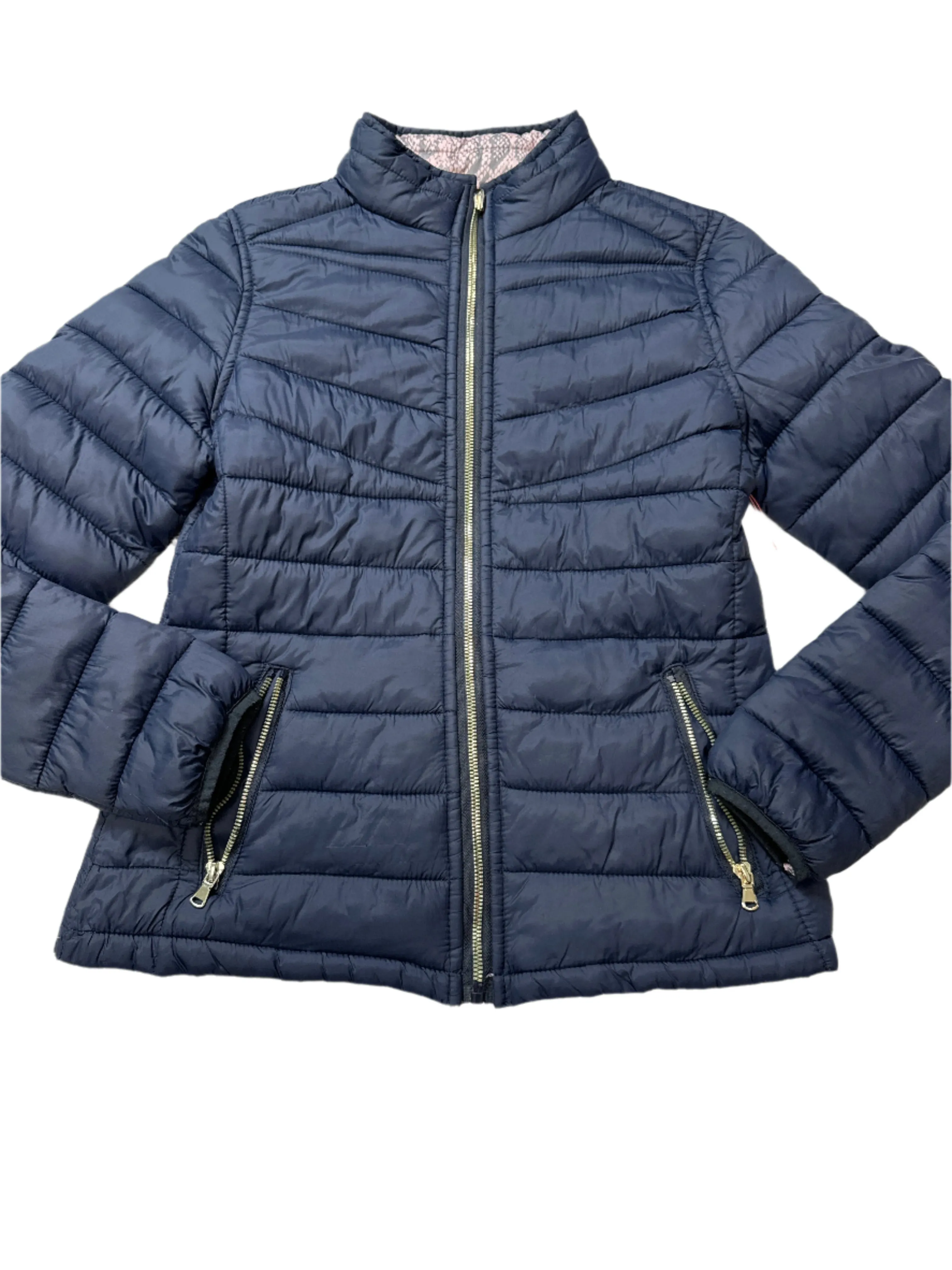 Coat Reversible Puffer & Quilted By Special One  In Blue & Pink, Size: S