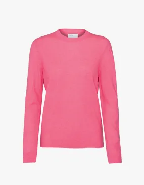COLORFUL STANDARD | Women Light Merino Wool Crewneck | Bubblegum Pink