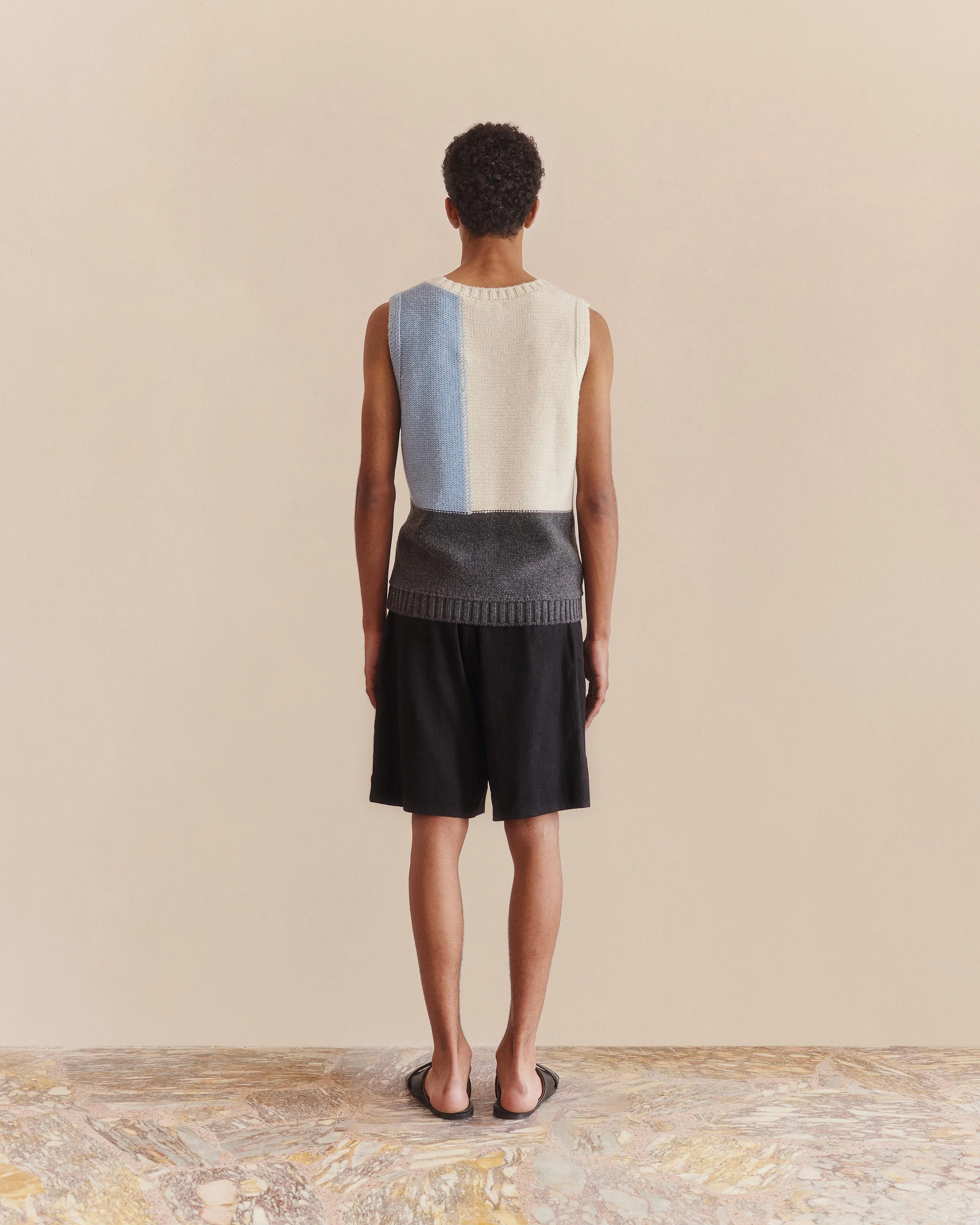 Colour Block Knit Vest