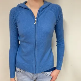 Cornflower Blue Cashmere Hoodie Extra Small