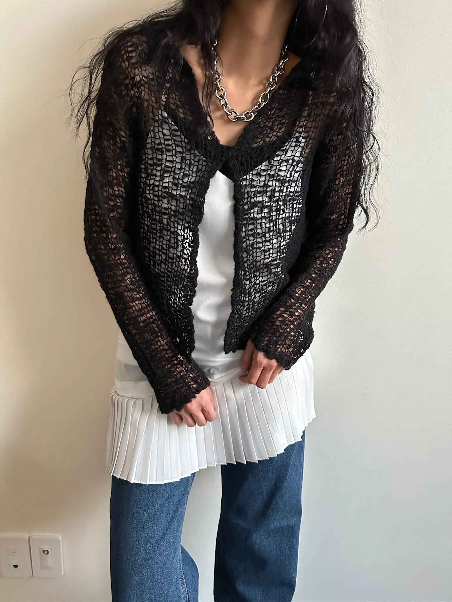Crochet knit top