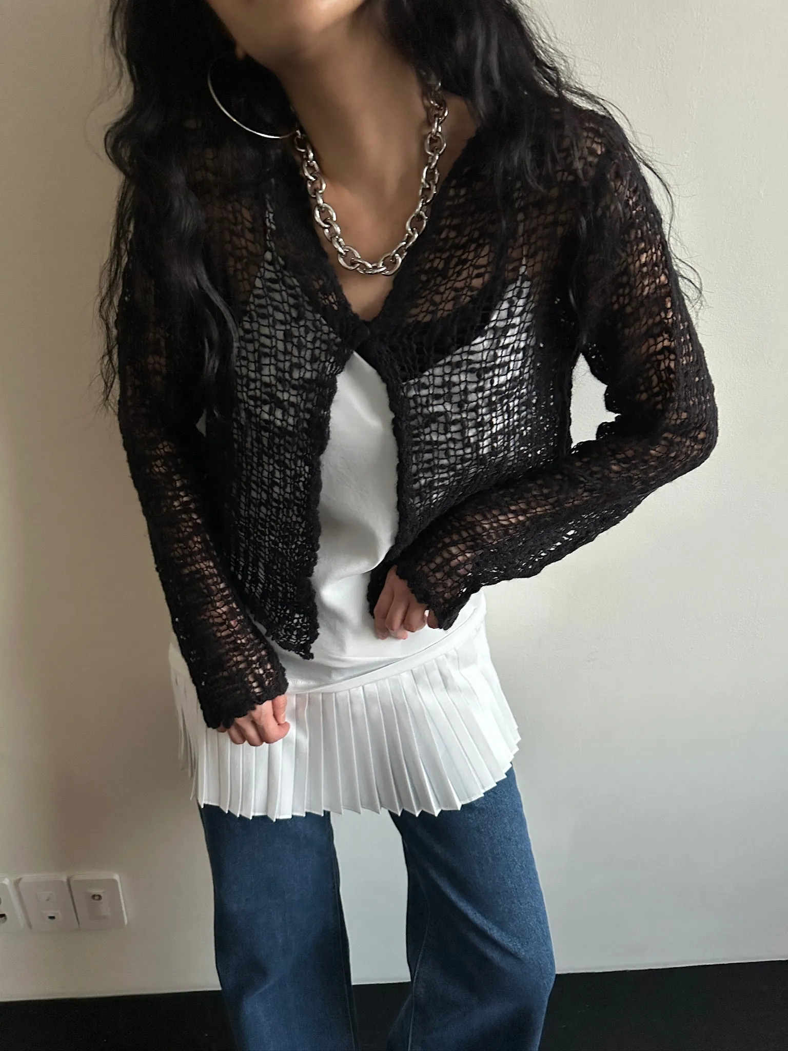Crochet knit top