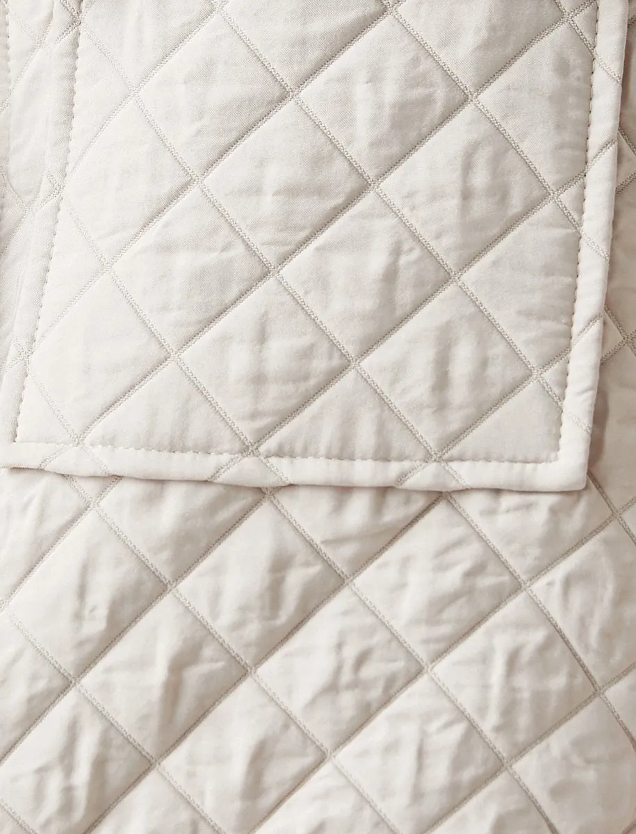 Cropped Quilted Jacket in Cream