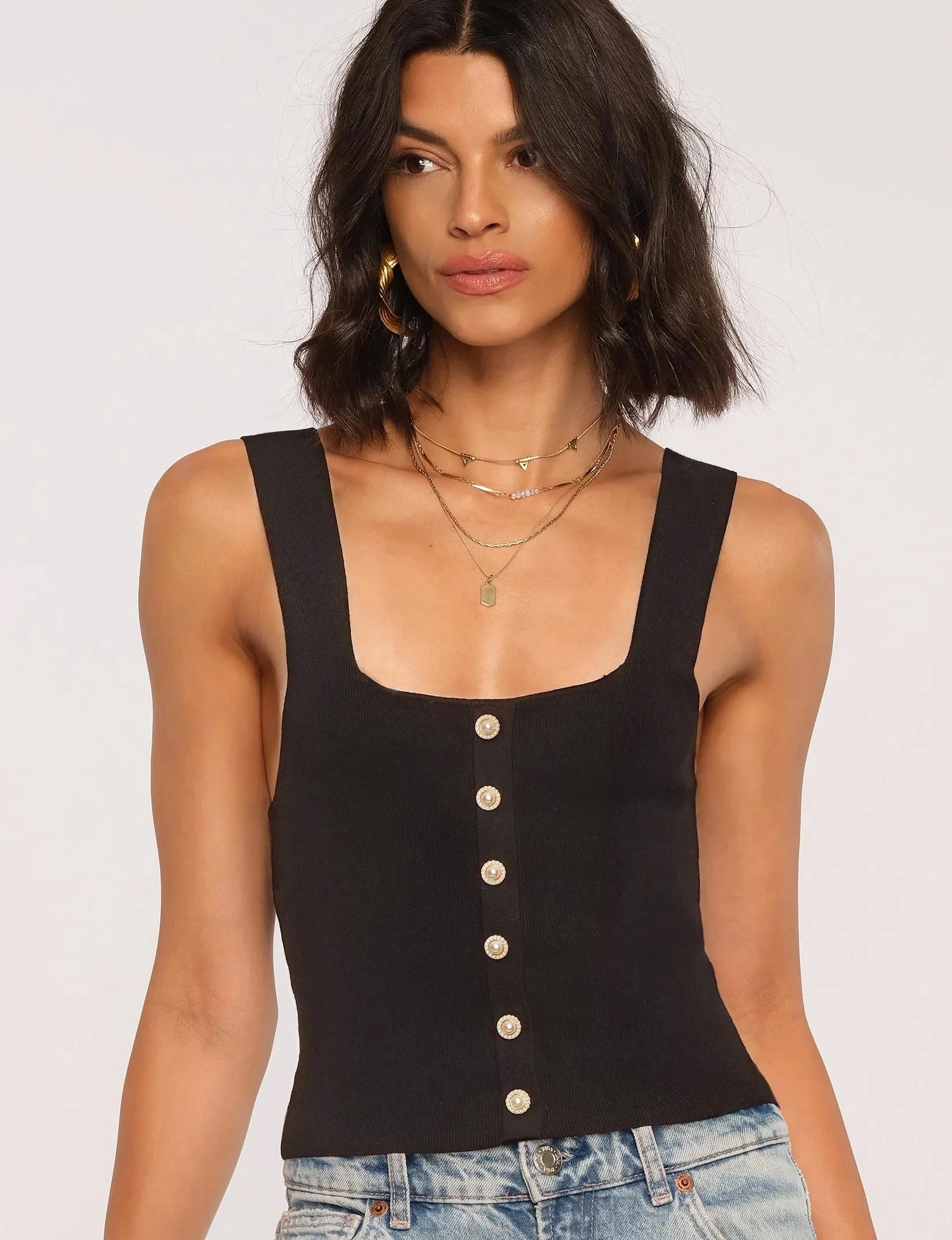 DELIA STRETCH RIB TOP *LAST ONE*