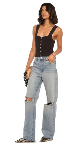 DELIA STRETCH RIB TOP *LAST ONE*