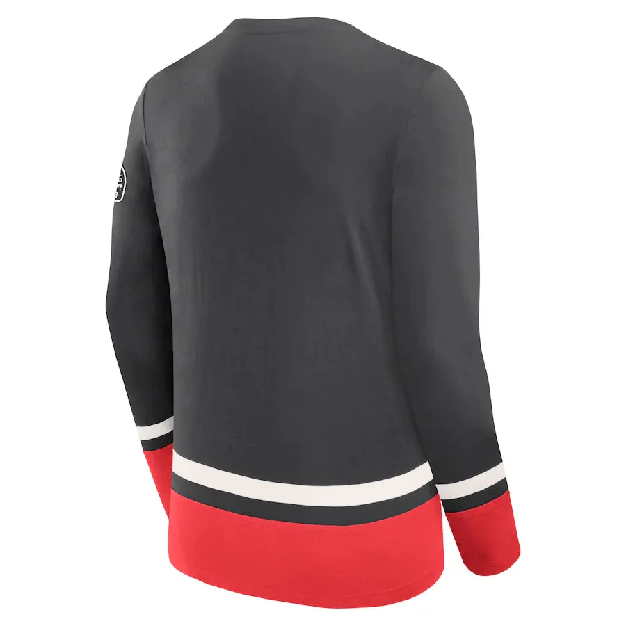Detroit Redwings Fanatics High Point Lace Up Long Sleeve