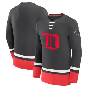 Detroit Redwings Fanatics High Point Lace Up Long Sleeve