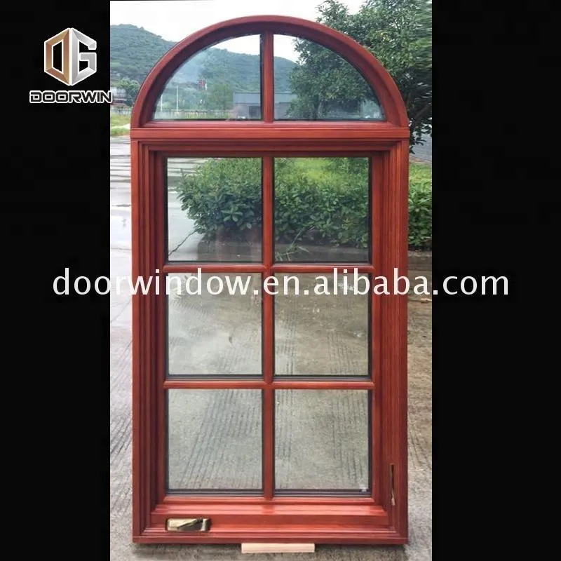 DOORWIN 2021Super September Purchasing solid wood crank open window arch window design by Doorwin on Alibaba
