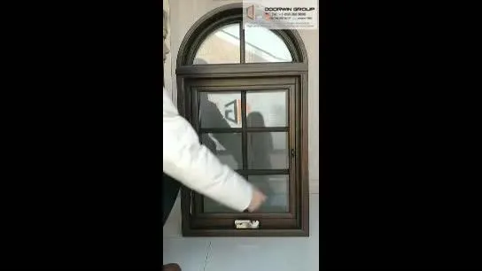 DOORWIN 2021Super September Purchasing solid wood crank open window arch window design by Doorwin on Alibaba